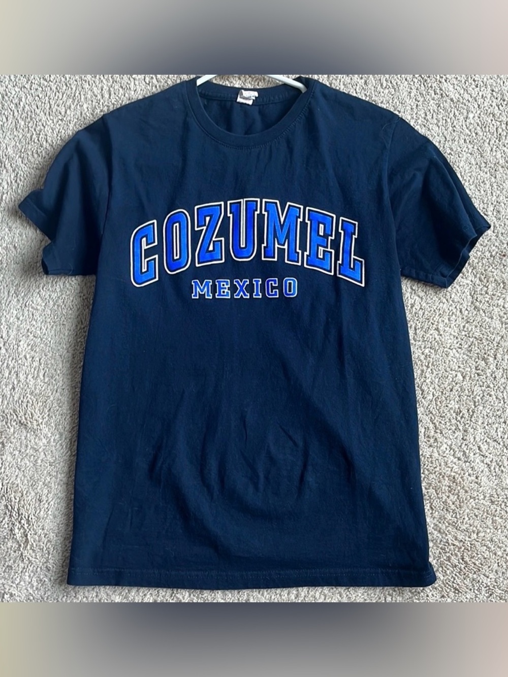 Comfort Colors Navy Short Sleeve Tee with Cozumel Mexico Graphic